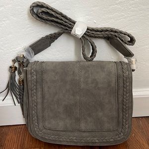 Gray crossbody bag